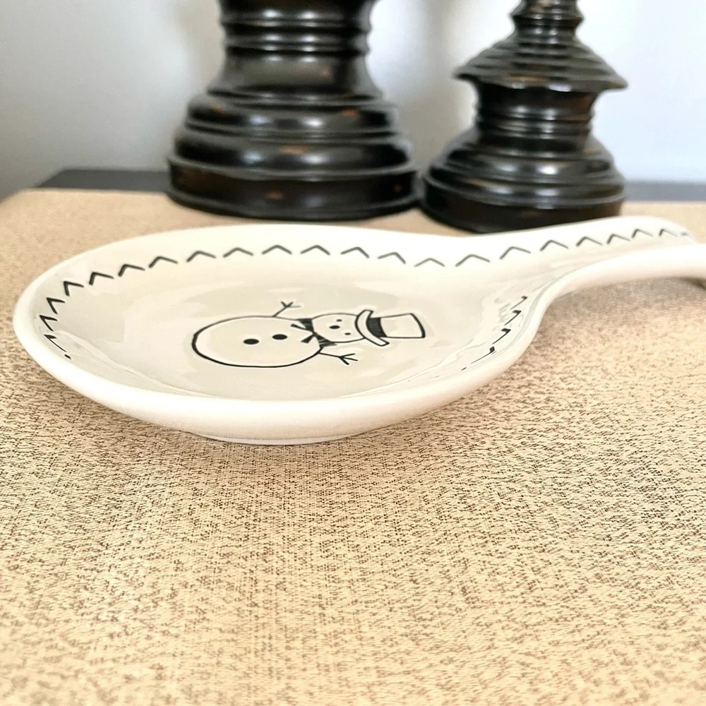 🆕 SNOWMAN ⛄️ Ceramic Spoon Rest